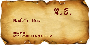 Maár Bea névjegykártya
